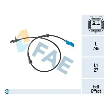Přislušenství brzdového systému Snímač, počet otáček kol FAE 78302