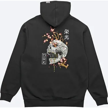 Pánské oblečení DGK mikina - Ancestry Hooded Fleece Black (BLACK)