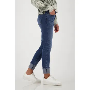 Dámské kalhoty Kalhoty Monari 809304 modré džíny s kamínky Velikost: 42