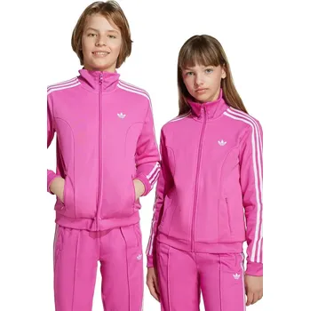 Chlapecká mikina Dětská mikina adidas Originals růžová barva, hladká, JW2847 42X, vel. 164