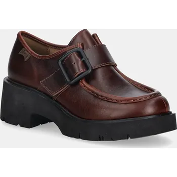 Dámské polobotky Kožené polobotky Camper Milah dámské, hnědá barva, na platformě, K201930-002 K201930.002 89X, EUR 40