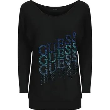 Dámské tričko Guess černé triko s dlouhým rukávem Guess černá 3457795