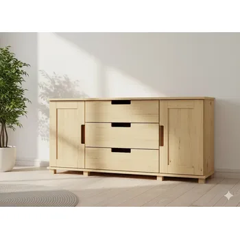 Komoda Kombinovaná komoda z masivu FELIX Z4 120x80 cm Barevné provedení: Dub tmavý - hl. 42 cm