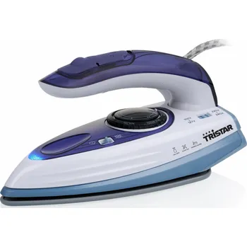 Praní a péče o prádlo Tristar | ST-8152 | Cestovní napařovací žehlička | Napařovací žehlička | 1000 W | Kapacita nádržky na vodu 60 ml | Nepřetržitá pára 15 g/min | Výkon parního rázu g/min | Modrý