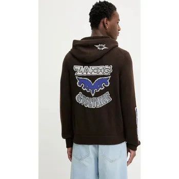 Dámský svetr Vlněný kardigan ZADIG&VOLTAIRE KMCA01266 hnědá 89X, vel. M/L