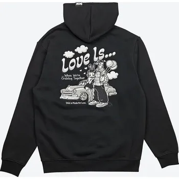 Pánská mikina DGK mikina - Love Is... Hooded Fleece Black (BLACK) velikost: XXL