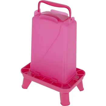 Obdélníkové krmítko pro drůbež 3,5l, plastové, Růžová