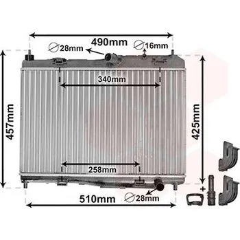 Chladič motoru Chladič, chlazení motoru VAN WEZEL 18002440