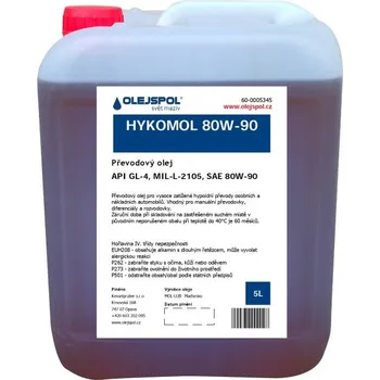 Převodový olej Převodový olej HYKOMOL 80W-90 – Objem: 5L