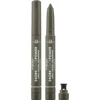 Oční stíny Deborah Milano matný vysouvací oční stín v tužce 24ore Color Power, 13 Military Green,1,4g