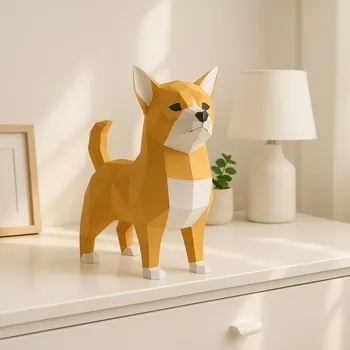 3D puzzle Čivava – papírový model a 3D skládačka PaperTime