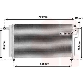 Výparník klimatizace Kondenzátor, klimatizace VAN WEZEL 83005081
