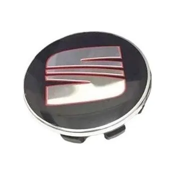 Poklice na kolo Krytky kol, pokličky na kola SEAT 63mm černá červená chrom 1P0601165