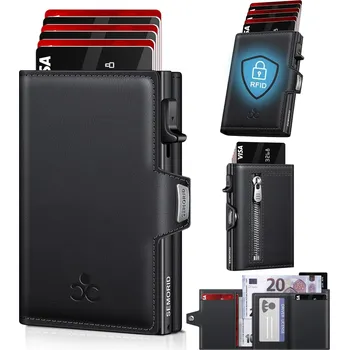 Peněženka Pánská tenká peněženka vyskakovací Pop Up RFID černá