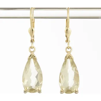 Náušnice My Moldavite Zlaté náušnice s libyjskými skly 2408-4