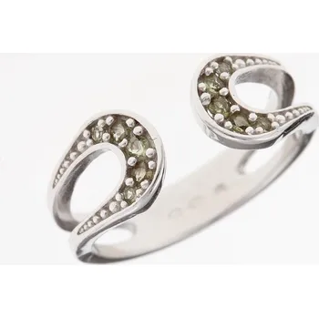 Prsten My Moldavite Stříbrný prsten s vltavíny 3145-6617 60 mm