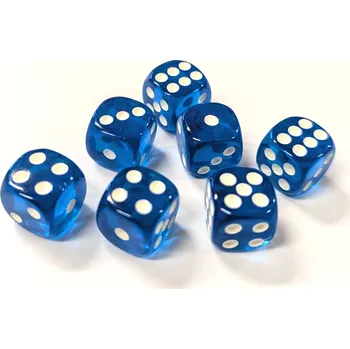 Společenská hra MINDOK Sada barevných kostek 8 ks 11 mm - modré