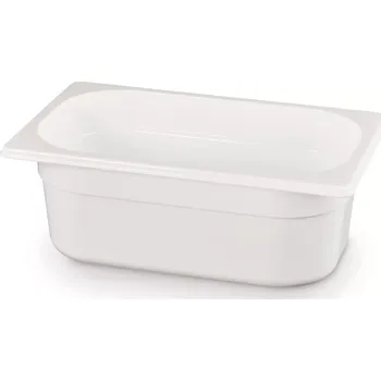 Plech na pečení GN 1/4 hrnec 10 cm hluboký z bílého polykarbonátu | HENDI 862674