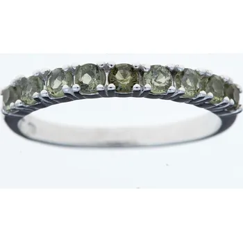 Prsten My Moldavite Stříbrný prsten s vltavíny 3009-4647 63 mm
