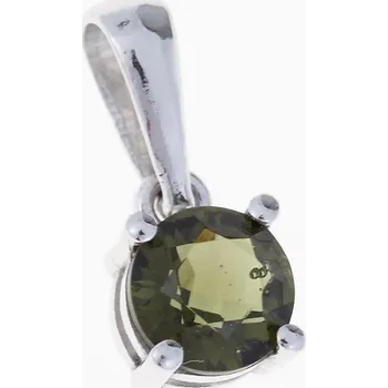 Přívěsek My Moldavite Stříbrný přívěsek s vltavínem 1137