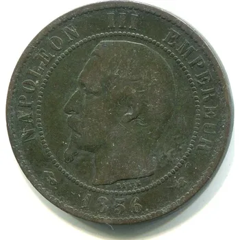 FRANCIE. 10 centimes 1856/K