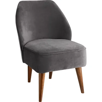 Křeslo Křeslo Lasse, samet - šedohnědá