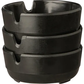 Popelník Stolní popelník Break, 8x3 cm - černá