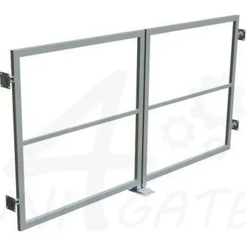 brána Dvoukřídlá brána bez sloupků - 5000 x 1500 mm