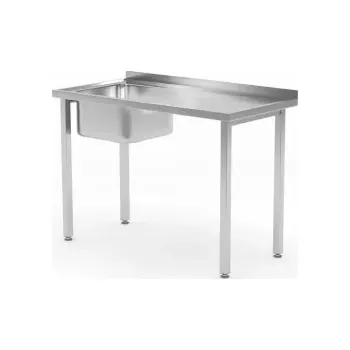 Jídelní stůl Stůl s umyvadlem, 100x60x85 cm | HENDI 816790