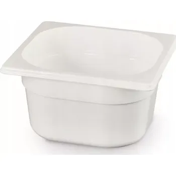 Dóza na potraviny GN 1/6 hrdlo 6,5 cm bílá polykarbonátová nádoba HENDI 862780