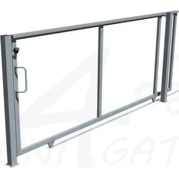 brána Posuvná brána na kolejnici vč. sloupků - 4500 x 1250 mm
