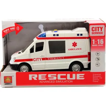 autíčko WENYI CITY SERVICE Auto Sanitka na baterie 22cm v krabici