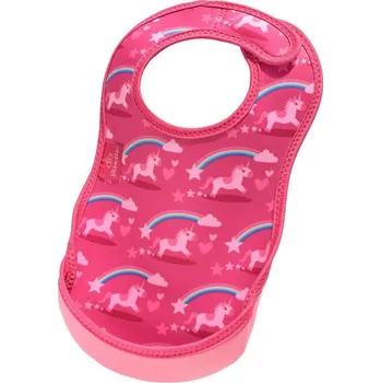 Bryndák BIBETTA Neoprenový bryndák UltraBib JEDNOROŽCI růžový