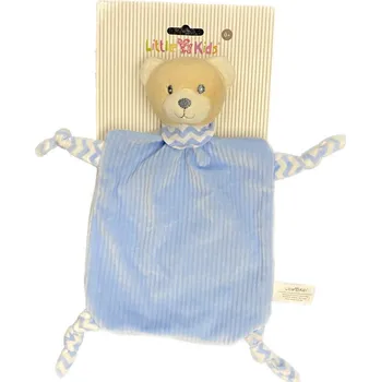 LITTLE KIDS Dou dou muchláček s chrastící hlavou MEDVÍDEK modrý