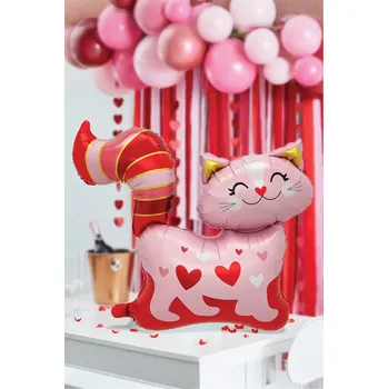 Gadget Fóliový balónek růžová kočka
