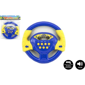 Hračka pro nejmenší Teddies Dětský volant modrý 20cm na baterie se zvukem český design