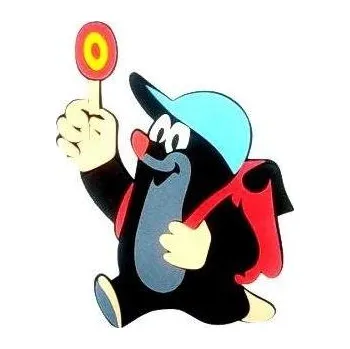 Samolepící dekorace HM Studio pěnová dekorace - KRTEK s lízátkem