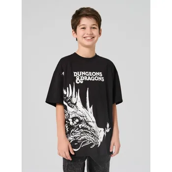 Chlapecké oblečení Sinsay - Bavlněná košilka s potiskem Dungeos & Dragons - černá - 725GJ-99X - 725GJ-99X-158