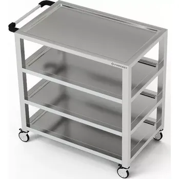 Servírovací stolek Nerezový vozík se 4 policemi 120x40x85 cm | FORGAST
