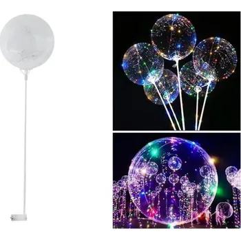 Balónek LED svítící balónek obvod 35 cm čirý