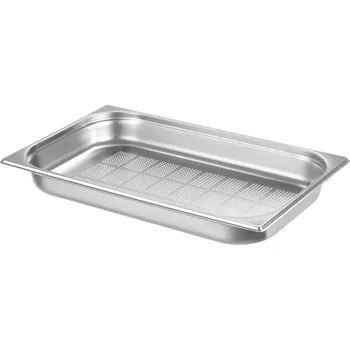 Plech na pečení KITCHEN LINE perforovaný nerezový hrnec GN 1/1 hluboký 6,5 cm | HENDI 807125