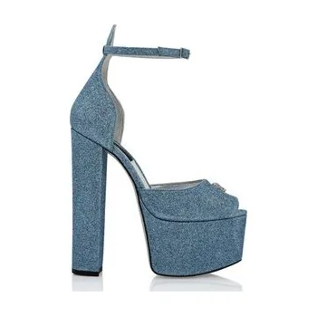 Dámské sandále PHILIPP PLEIN Sandály 1329 Světle modrá 40