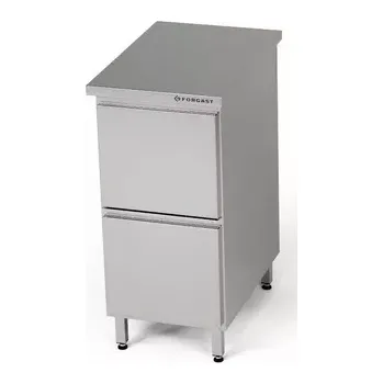 Dílenský stůl Nerezový pracovní stůl s blokem 2 zásuvek 40x60x85 cm | FORGAST