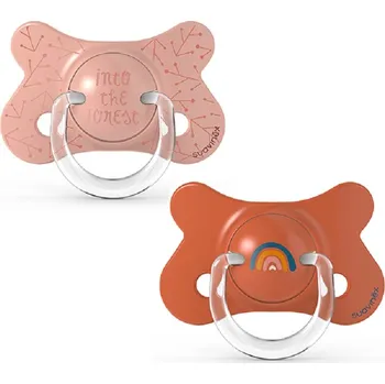 dudlíky SUAVINEX | Dudlík FUSION FOREST fyziologický silikon +18m 2 ks - Pudrová