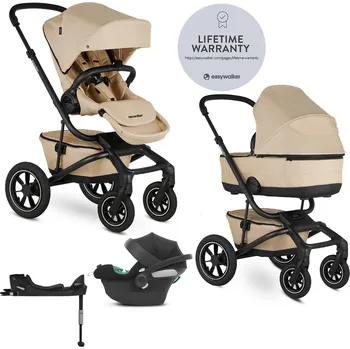 Kočárek EASYWALKER SET Jimmey LITE AIR 2v1 Sand Taupe+CYBEX Aton B2 i-Size+isofix Báze