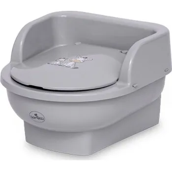 Nočník LORELLI THRONE Dětský nočník s výlevkou ZEBRA - grey