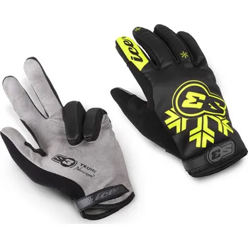 Moto rukavice S3 parts Rukavice S3 ALASKA Winter ICE-nano Žlutá-Černá XL