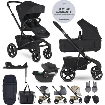 Kočárek EASYWALKER Kočárek kombinovaný Jimmey Pepper Black XXL RWS + CYBEX Aton B2 i-Size + zákl.