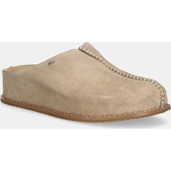 Dámské pantofle Semišové pantofle MICHAEL Michael Kors Hensley Mule dámské, béžová barva, na platformě, 40R6HLFP1S.156 80X, EUR 39