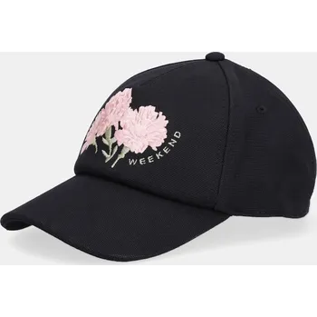 Kšiltovka Bavlněná baseballová čepice Weekend Max Mara AGUFO 2615571044600 černá 99X, vel. ONE SIZE